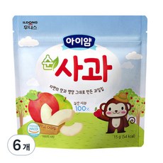 아이얌 순사과 동결건조 과일칩, 15g, 6개