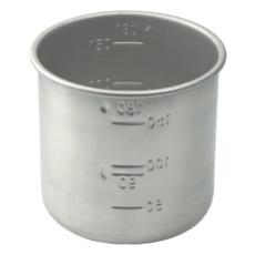 不銹鋼米杯，刻度清晰，日本製造，尺寸6.5x6厘米/180毫升, 400129, 180ml, 1個