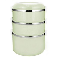 FRANCASINO 弗南希諾 兔寶三層隔熱密封餐盒, 內膽-#304不鏽鋼, 食品級PP, 2.4L, FR-1761, 1個