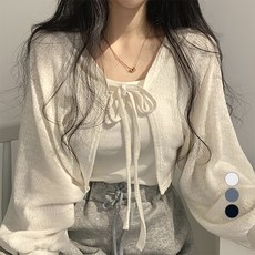 Goodif 女款Amuse氣球袖波雷羅開襟衫