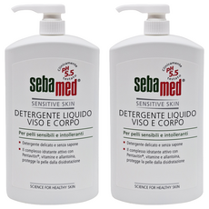 sebamed 施巴 pH5.5 潔膚露，適合敏感肌與嬰幼兒及全家使用, 1L, 2瓶