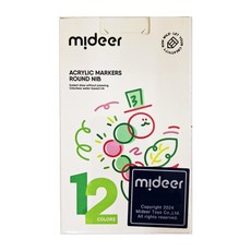 mideer 速乾丙烯麥克筆 硬頭 4歲以上, MD-1256, 12色
