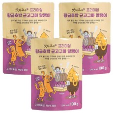 맛의고수 프리미엄 황금 호박 군고구마 말랭이, 3개, 100g