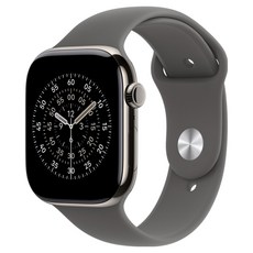 Apple 2025 Apple Watch S11 鈦金屬, 46mm, 原色 + S/M灰石色運動型錶帶, GPS + 行動網路