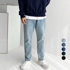 MEOSIDDA 男款內鬆緊帶寬牛仔褲