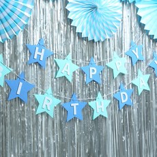 파티해 펠트 스타 생일가랜드, 블루
