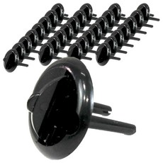 One Stop 延長線插座安全蓋蓋子塞子, 120件, 黑色