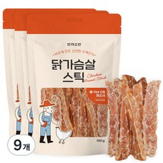 반려소반 건강한 수제간식 바른 육포, 닭가슴살, 100g, 9개