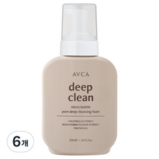아브카 모공 딥 클린 바하 마이크로 버블 클렌징폼, 500ml, 6개