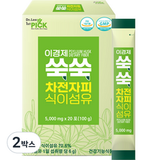 이경제 쑥쑥 차전자피 식이섬유 20p, 100g, 2박스