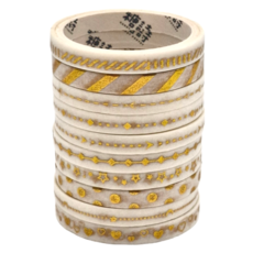 CANDY POETRY 糖詩 燙金紙膠帶 Set, 5mm x 2m 裝飾用, 金色, 1組