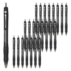 동아 크로닉스 DX 볼펜 1.0mm, 블랙, 24개입