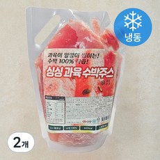 지엔씨푸드 싱싱 과육 수박주스 (냉동), 2개, 1L 2개, 1L
