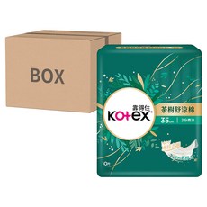 Kotex 靠得住 茶樹舒涼棉, 35cm, 10片, 4包