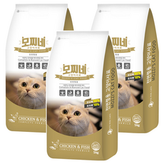 모찌네 전연령용 고양이 건식사료, 닭, 5kg, 3개