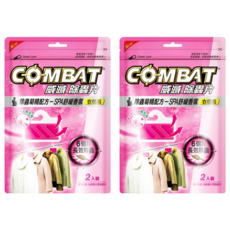 COMBAT 威滅 衣櫃除蟲片吊掛式 SPA Set 2入, 除蟲菊精配方-SPA舒緩香氛, 衣櫃用, 6個月長效除蟲, 2包