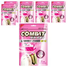 COMBAT 威滅 衣櫃除蟲片吊掛式 SPA Set 2入, 除蟲菊精配方-SPA舒緩香氛, 衣櫃用, 6個月長效除蟲, 6包