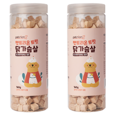 펫트리온 반려동물 트릿 유산균함유 동결건조 간식, 닭가슴살, 160g, 2개 2개, 닭가슴살