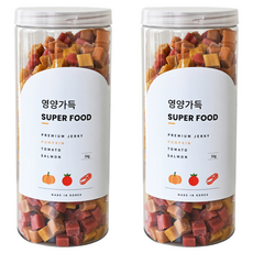 제로랩스 강아지 영양가득 져키, 단호박+토마토+연어, 1kg, 2개 단호박+토마토+연어, 2개