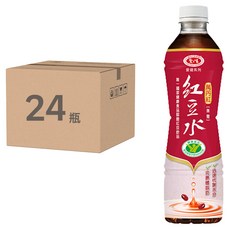 AiKEN 愛健 萬丹紅紅豆水 無糖, 530ml, 24瓶
