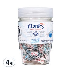 Monks 차량 컵홀더용 아이스버그 허브 캔디, 100g, 4개