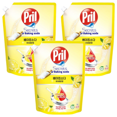 Pril 淨麗 小蘇打高效洗碗精檸檬 補充包 1000ml, 1L, 3包