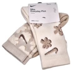 NIKE 男女基本款短襪 U NK ED PLS CSH CRW 144，S(21~24cm)，運動短襪，兩雙入, S(21~24cm), FP-FN9136900, 2雙