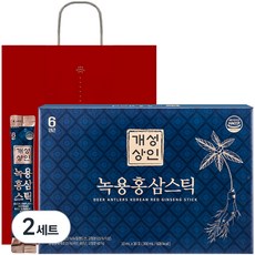 개성상인 녹용 홍삼 스틱 30개입 + 쇼핑백, 300ml, 2개