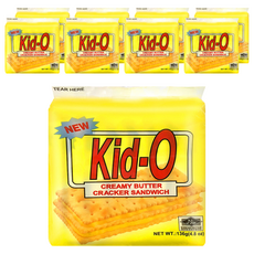 Kid-O 三明治餅乾 奶油口味, 經典口味，香濃好吃，酥脆可口, 136g, 9袋