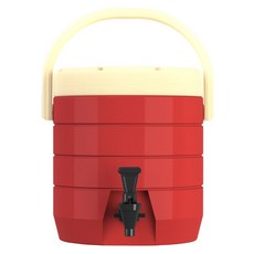 WORTH IT 渥思 不鏽鋼內膽保溫茶桶 WT310-13-R, 13公升, 塑料外殼, PP及聚丙烯, 台灣製造, 櫻桃紅, 13L, 1個