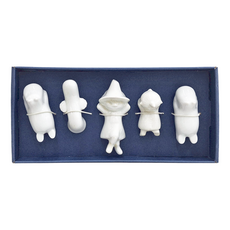 yamaka 山加商店 moomin嚕嚕米造型陶瓷筷架禮盒5入組，禮盒尺寸21.5x10.5x3.5cm, MM670-403, 1組