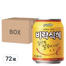 paldo 八道 韓國傳統甜米露 - 24罐, 238ml, 72罐