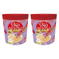 INABA CIAO 啾嚕 肉泥 鮪魚口味大滿足美味組合 SC-139, 60本入, 鮪魚 + 正宗高湯/鮪魚 + 柴魚片 + 干貝/鮪魚 + 吻仔魚 + 干貝, 840g, 2桶