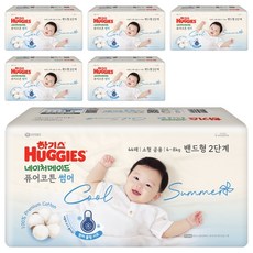 하기스 2024 네이처메이드 퓨어코튼 썸머 밴드형 기저귀 남여공용 소형(4~8kg), 2단계, 264매