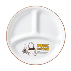 Corelle Brands 康寧餐具 復刻系列 小熊維尼 Winnie the Pooh 分隔盤, 三層強化玻璃, 適用於微波爐和洗碗機, 1個