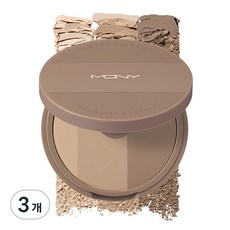 맥퀸뉴욕 페이크업 3색 쉐딩 9g, 뉴트럴브라운, 3개