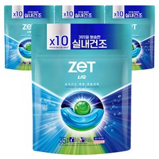 리큐제트 프로 트리플샷 리프레시 실내건조 캡슐세제, 35개입, 4개