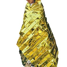 多功能救生毯210*160cm,輕巧便攜，緊急保暖，戶外安全必備, 1入, 金色