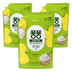 퐁퐁 프레시파워 레몬 & 베이킹소다 리필, 3개, 1.25L