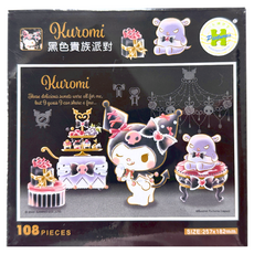 Kuromi 黑色貴族派對 拼圖 108片, 酷洛米 黑色貴族派對, 1盒