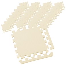 新生活家 厚防護巧拼地墊 Set 32, 莫蘭迪卡其, 32片, 32 x 32 x 2cm
