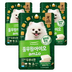 아미오 강아지 자연 담은 간식 80g, 두부너겟, 3개