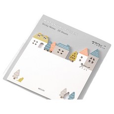 日本 MIDORI 造型便條貼-城鎮，可愛造型便簽紙，辦公室記事留言必備, 1本