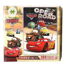 HUNDRED PICTURES 百耘圖 拼圖 Set 108片 Cars汽車總動員1, 182x257mm 3+, 1盒