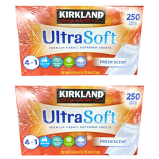 Kirkland 烘衣柔軟去靜電紙 250張, 2盒