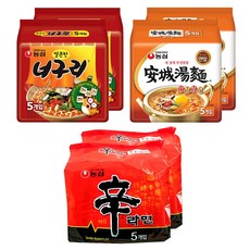 신라면 120g 10p + 안성탕면 125g 10g + 너구리 120g 10p, 1세트