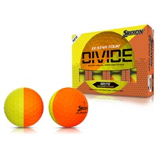 SRIXON Q STAR Tour Divide 3層高爾夫球, 12入, 1個, 橘色 黃色