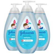 존슨즈베이비 액티브 키즈 클린 앤드 프레시 샴푸, 3개, 500ml