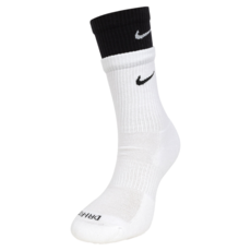 NIKE 耐吉 中筒雙層襪 DD2795 104, 白黑色, 1雙