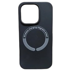 理享家 馬卡龍磁吸magsafe手機軟殼 iPhone 14/i14 適用，液態矽膠，純黑色，磁吸無線充電, 1個